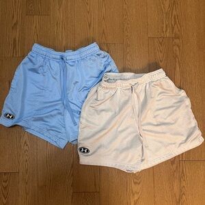 Under Armour Light Blue and Grey Athletic Shorts